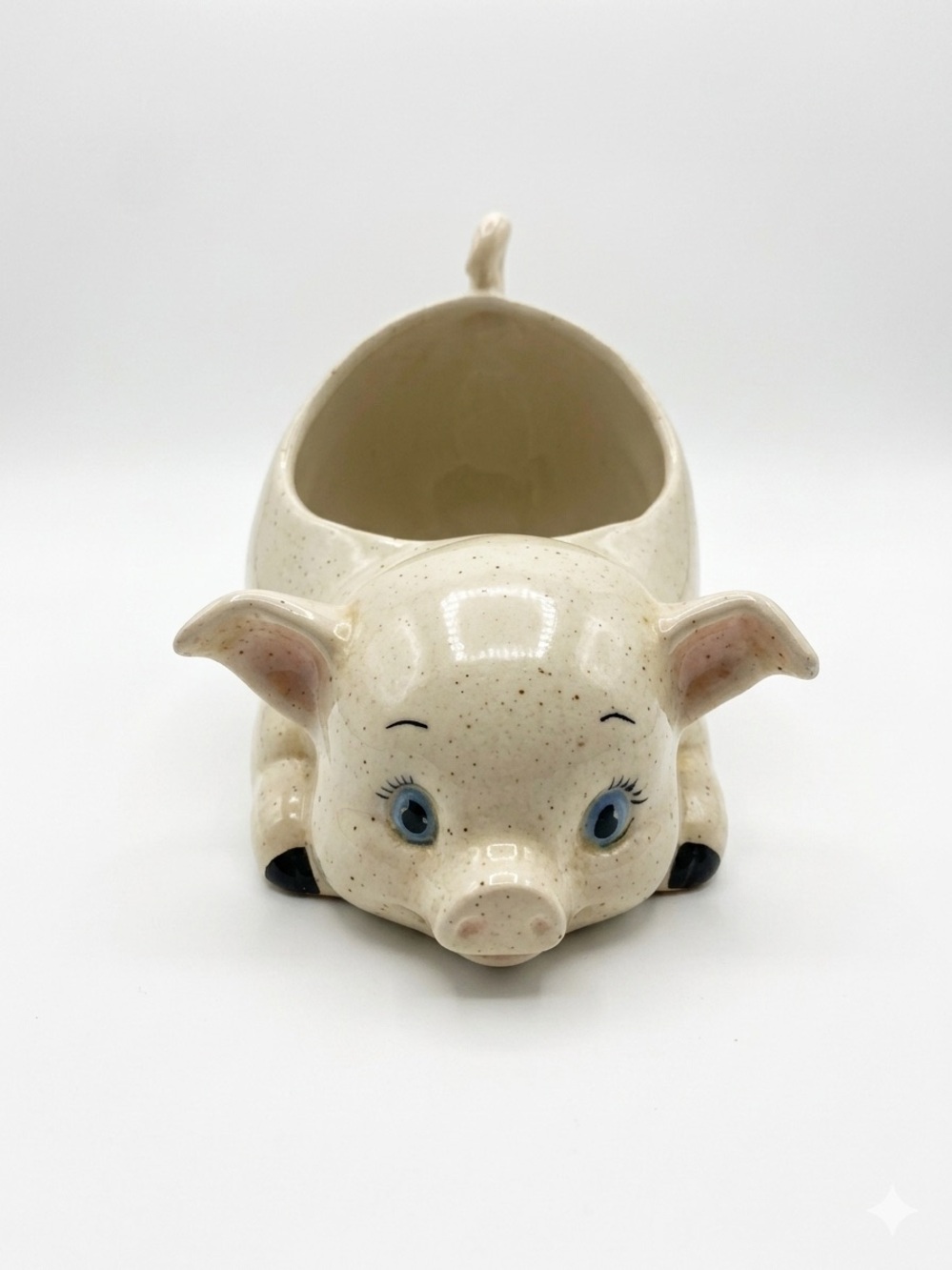 Vintage Ceramic Pig Scrubbie Holder